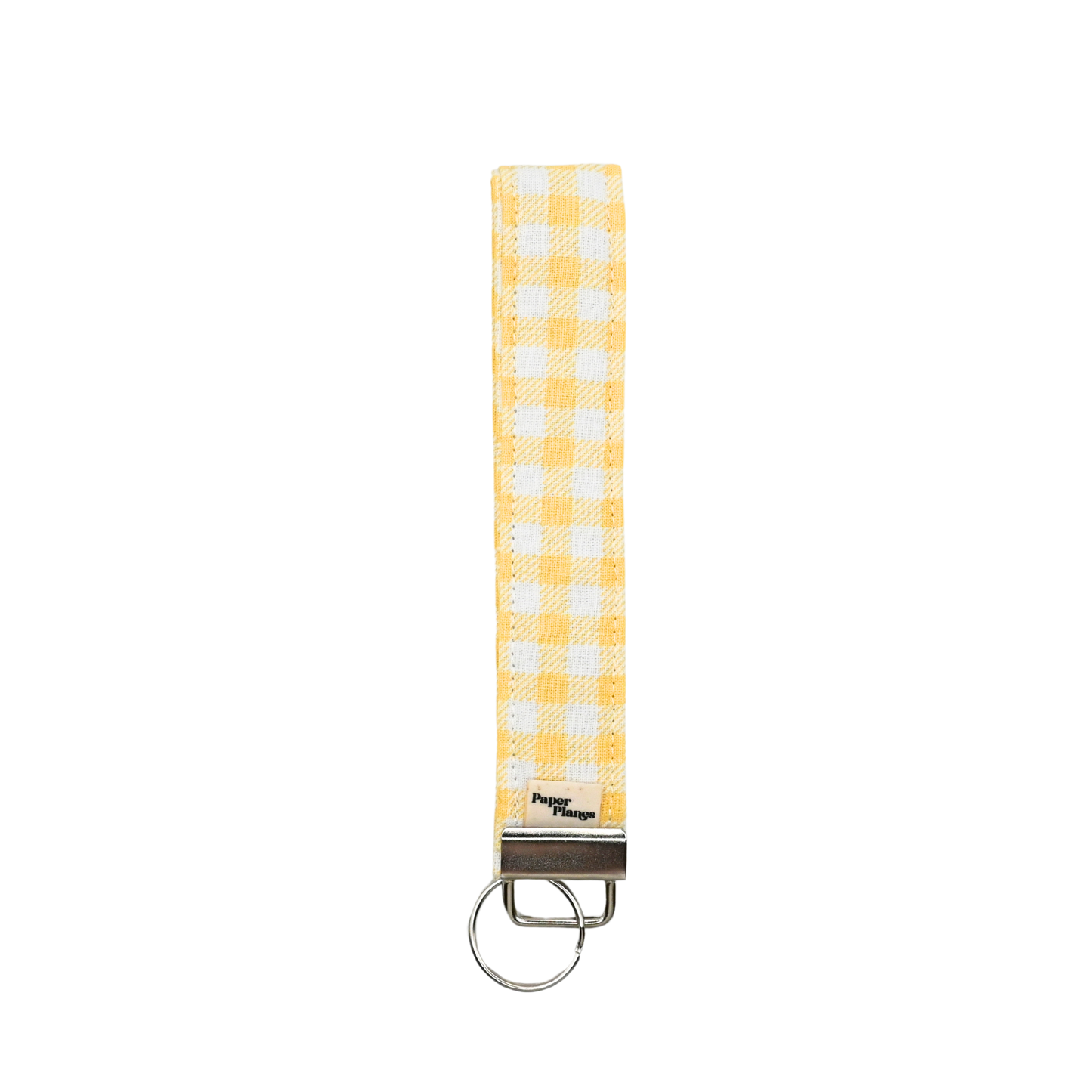 Butter Yellow Gingham Wristlet