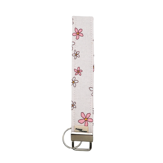 Pink Daisy Doodle Wristlet