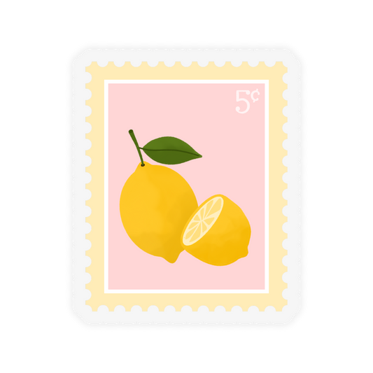 Lemon Postage Stamp Sticker