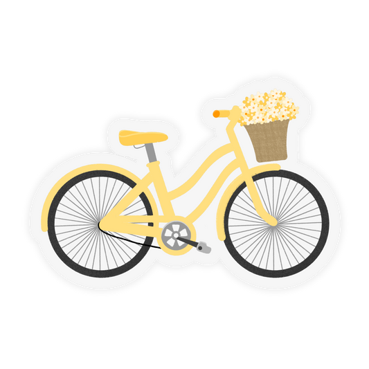 Yellow Bicycle Sticker